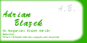 adrian blazek business card